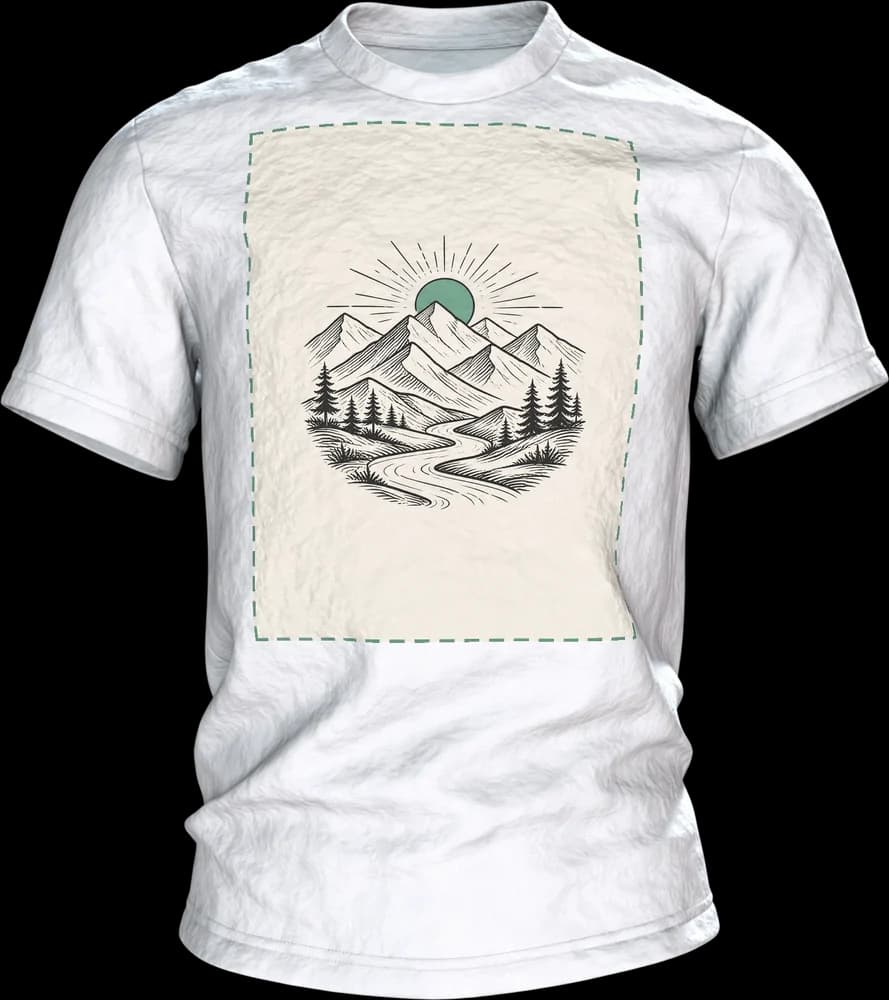Motiv-Shirt, Vorderseite mit Druckfläche